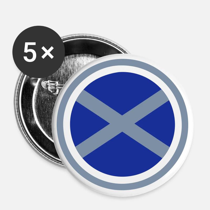 Schottland Emblem - Buttons klein 25 mm (5er Pack) - Weiß