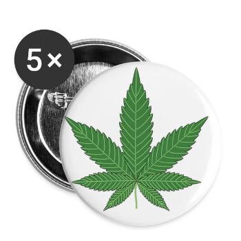 weed - Buttons small 1''/25 mm (5-pack) - white - Front