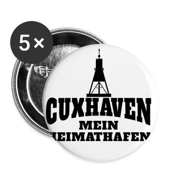 Cuxhaven mein Heimathafen - Buttons klein 25 mm (5er Pack) - Weiß - Vorne