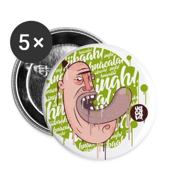 uacala1 - Buttons klein 25 mm (5er Pack) - Weiß - Vorne