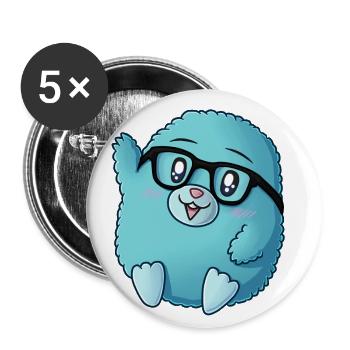 The Bears animal - Buttons small 1''/25 mm (5-pack) - white - Front