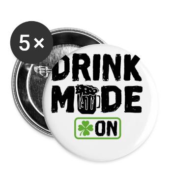 Drink Mode On - Buttons small 1''/25 mm (5-pack) - white - Front