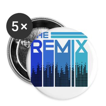 The Remix Partnerlook Papa fils fille Original - Lot de 5 petits badges (25 mm) - blanc - Devant