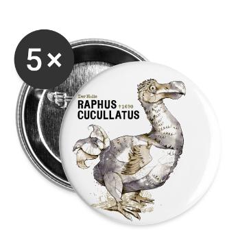 Dodo - Buttons klein 25 mm (5er Pack) - Weiß - Vorne
