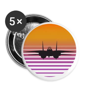 Tomcat sunset bk - Buttons small 1''/25 mm (5-pack) - white - Front