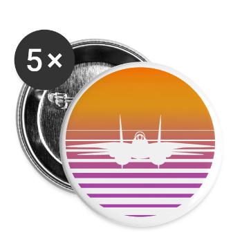 Tomcat Sunset w - Buttons small 1''/25 mm (5-pack) - white - Front