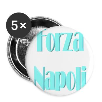 Napoli per sempre - Lot de 5 petits badges (25 mm) - blanc - Devant