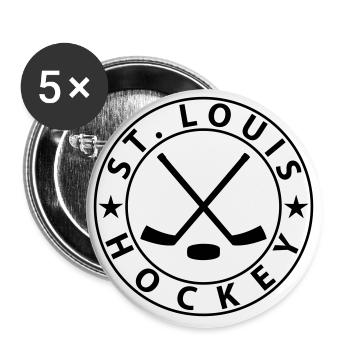 St. Louis Ice Hockey - Buttons small 1''/25 mm (5-pack) - white - Front
