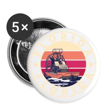 Florida Everglades - Buttons small 1''/25 mm (5-pack) - white - Front