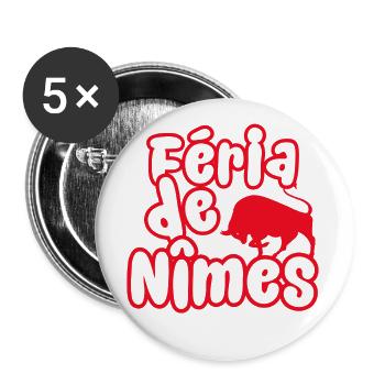 Féria von Nîmes - Buttons klein 25 mm (5er Pack) - Weiß - Vorne
