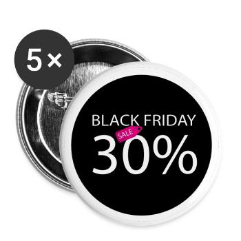 Sticker Pomo 30% - Buttons small 1''/25 mm (5-pack) - white - Front