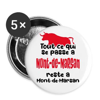 Féria de Mont-de-marsan - Lot de 5 petits badges (25 mm) - blanc - Devant