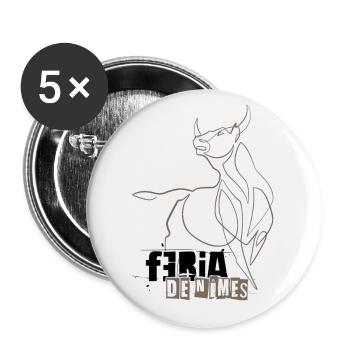 Féria de Nîmes - Arena of Nîmes - Buttons small 1''/25 mm (5-pack) - white - Front