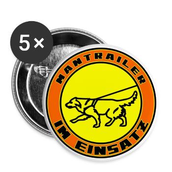 Mantrailer in action Retriever blond - Buttons small 1''/25 mm (5-pack) - white - Front