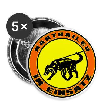 Mantrailer in action Retriever black - Buttons small 1''/25 mm (5-pack) - white - Front