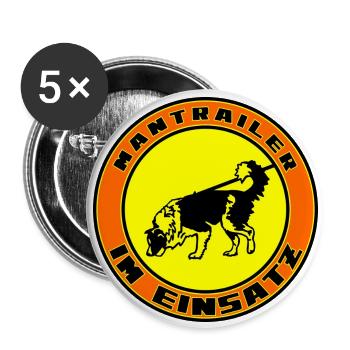 Mantrailer in action Boder Collie - Buttons small 1''/25 mm (5-pack) - white - Front