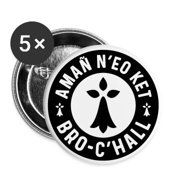 Amañ N’Eo Ket Bro C’Hall - This Is Not France - Buttons small 1''/25 mm (5-pack) - white - Front
