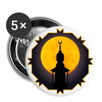 Religiöse Nacht - Buttons klein 25 mm (5er Pack) - Weiß - Vorne