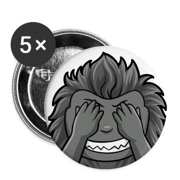 Sehnix - Buttons small 1''/25 mm (5-pack) - white - Front