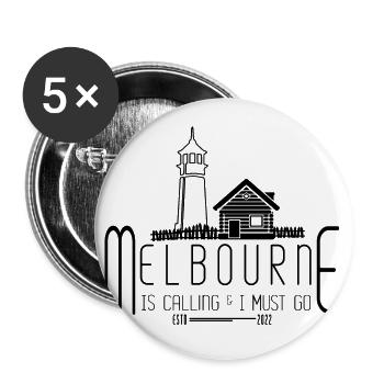 Melbourne Australia Quote - Buttons small 1''/25 mm (5-pack) - white - Front