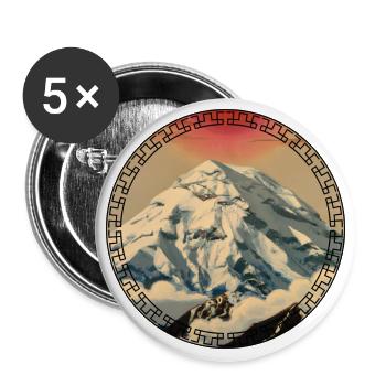 Mount Everest in Japanese ukiyo-e style Mountain - Buttons small 1''/25 mm (5-pack) - white - Front