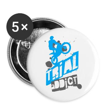 Trial addict - Buttons small 1''/25 mm (5-pack) - white - Front