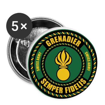 Grenadier - Buttons small 1''/25 mm (5-pack) - white - Front