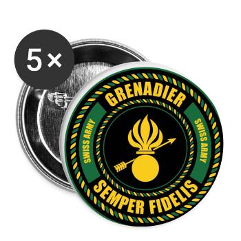 Grenadier - Buttons small 1''/25 mm (5-pack) - white - Front