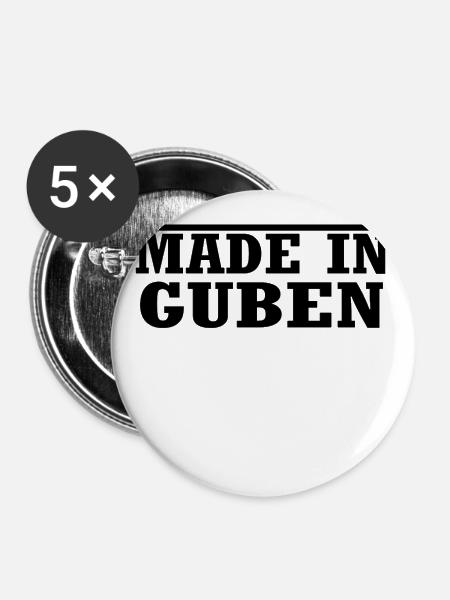 Guben - Buttons klein 25 mm (5er Pack) - Weiß