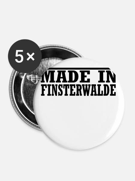 made in Finsterwalde - Buttons klein 25 mm (5er Pack) - Weiß