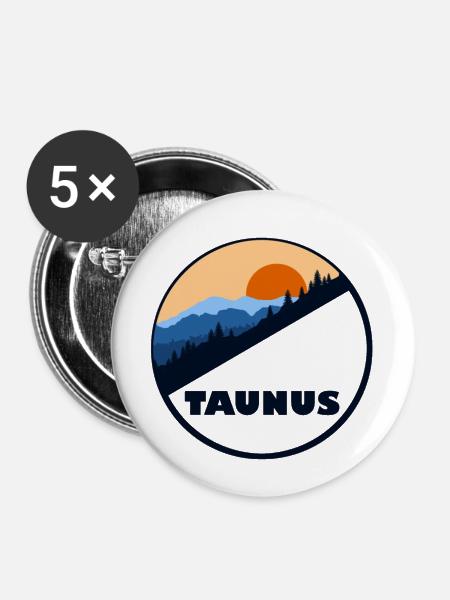 Taunus - Buttons klein 25 mm (5er Pack) - Weiß