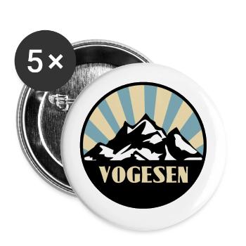 Vogesen les Voges - Buttons klein 25 mm (5er Pack) - Weiß - Vorne