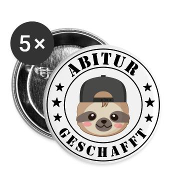 Abitur Geschafft 2023 Abi - Buttons klein 25 mm (5er Pack) - Weiß - Vorne