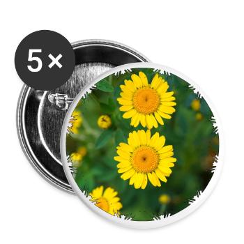 Färber Hundskamille (Anthemis tinctoria) - Buttons klein 25 mm (5er Pack) - Weiß - Vorne