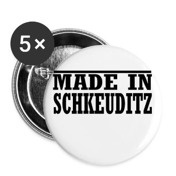 Schkeuditz - Buttons klein 25 mm (5er Pack) - Weiß - Vorne