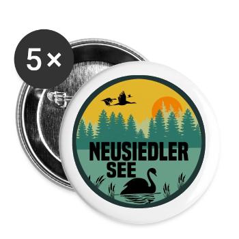 Neusiedler See - Buttons klein 25 mm (5er Pack) - Weiß - Vorne