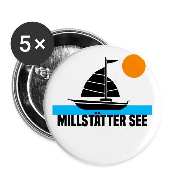 Millstätter See - Buttons klein 25 mm (5er Pack) - Weiß - Vorne