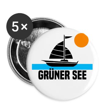 Grüner See - Buttons klein 25 mm (5er Pack) - Weiß - Vorne