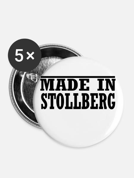Stollberg - Buttons klein 25 mm (5er Pack) - Weiß