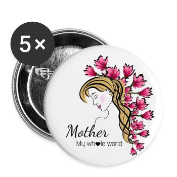Blonde - Buttons small 1''/25 mm (5-pack) - white - Front