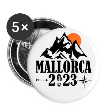 Mallorca 2023 - Buttons klein 25 mm (5er Pack) - Weiß - Vorne