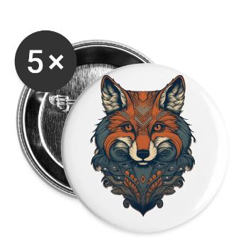 Fox - Buttons small 1''/25 mm (5-pack) - white - Front