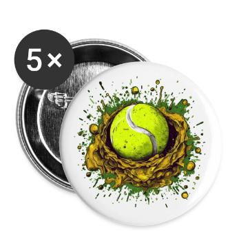 Tennis ball - Buttons klein 25 mm (5er Pack) - Weiß - Vorne
