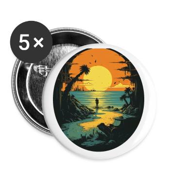 Strand - Buttons klein 25 mm (5er Pack) - Weiß - Vorne