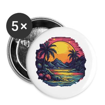 Strand - Buttons klein 25 mm (5er Pack) - Weiß - Vorne