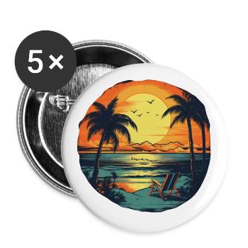 Strand - Buttons klein 25 mm (5er Pack) - Weiß - Vorne