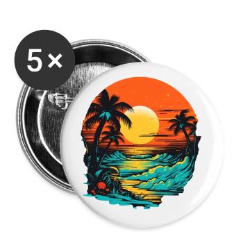 Strand - Buttons klein 25 mm (5er Pack) - Weiß - Vorne