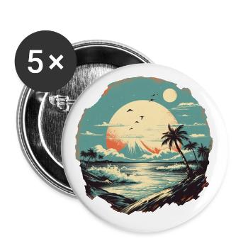 Strand - Buttons klein 25 mm (5er Pack) - Weiß - Vorne
