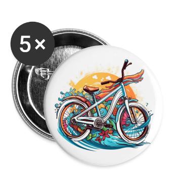 Radical Style: Bicycle design to wear! - Buttons small 1''/25 mm (5-pack) - white - Front