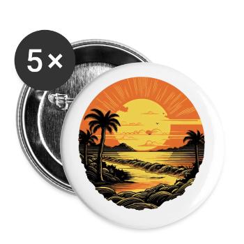 Strand - Buttons klein 25 mm (5er Pack) - Weiß - Vorne